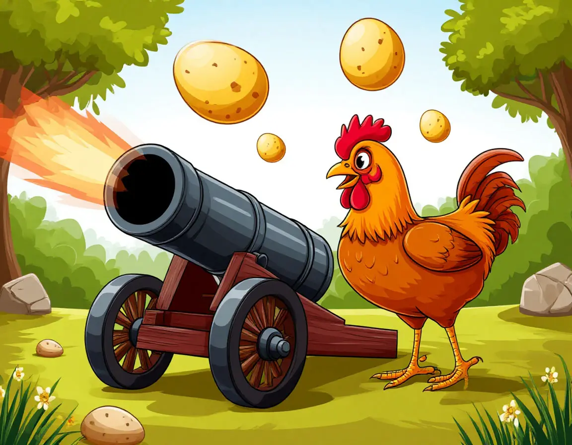 Illustrated Chicken Cannon