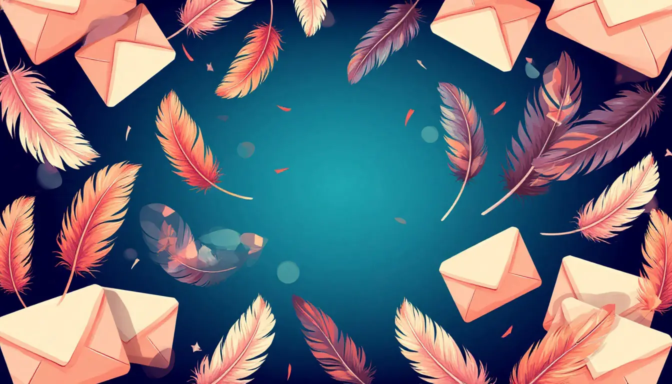 Envelope and Feather Background